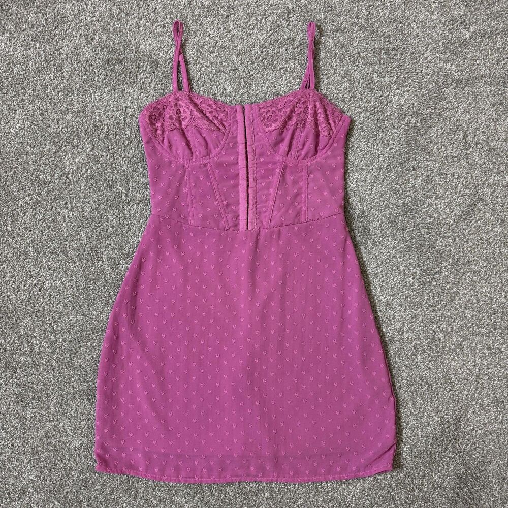 LA Hearts Dress Womens XS Pink Bustier Mini Corset Sexy Flirty Girly Summer